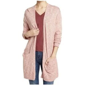 Madewell Red and Pink Cozy Cardigan Sweater